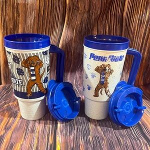2 Vintage Penn State Mugs RARE ~ Made in USA WHIRLEY CO. BOTH Preowned